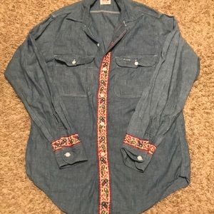 Groovy denim button down